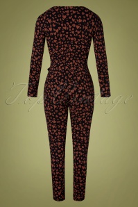 Sugarhill Brighton - Xena Jersey Leopard Love jumpsuit in zwart en bruin 6
