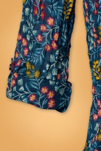 Seasalt - Larissa Brocade Flowers Raincloud blouse in blauw 4