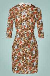 Vintage Chic for Topvintage - Rayley Flower Dress Années 60 en Crème 5