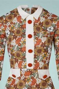 Vintage Chic for Topvintage - Rayley Flower Dress Années 60 en Crème 2