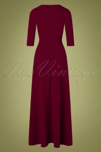 Vintage Chic for Topvintage - Ronda maxi jurk in wijn 4