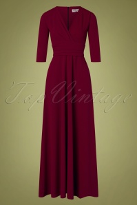 Vintage Chic for Topvintage - Ronda maxi jurk in wijn