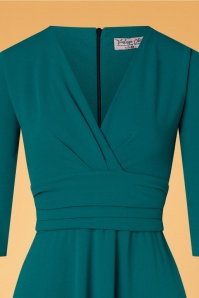 Vintage Chic for Topvintage - Ronda maxi jurk in licht blauwgroen 2