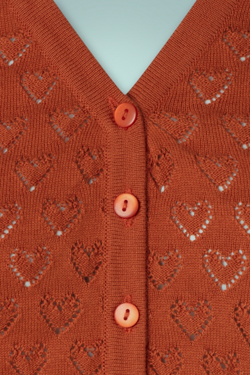 Topvintage Boutique Collection - 50s Mara Cardigan in Rust 4