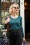Bella Long Sleeve Pullover Années 50 en Bleu Sarcelle