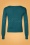 Topvintage Boutique Collection - Bella Long Sleeve Pullover Années 50 en Bleu Sarcelle 5