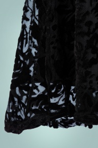 Vintage Chic for Topvintage - Paola Devore swing jurk in zwart 4