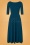 50s Mandy Maxi Dress in Teal Blue
