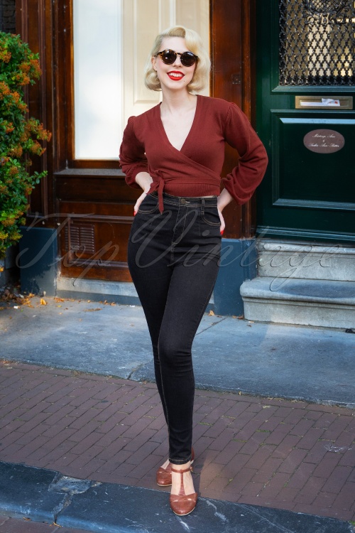 Collectif Clothing - 50s Lulu Skinny Jeans in Denim