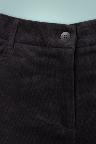 Louche - 70s Tim Cord Straight Leg Trousers in Black 3