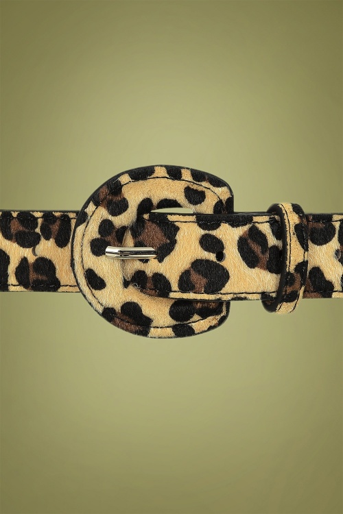 Collectif Clothing - 50s Sara Belt in Leopard 2