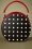 50s Tara Polkadot Bag in Black and Red