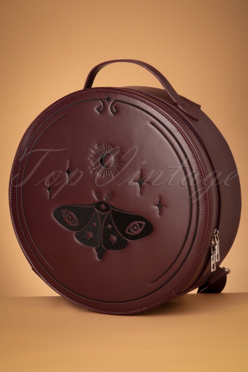 Collectif Clothing - 50s Midnight Moth Backpack in Burgundy 4