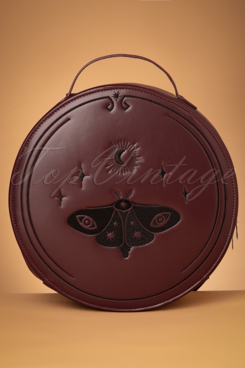 Collectif Clothing - 50s Midnight Moth Backpack in Burgundy