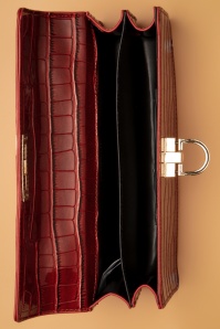 Collectif Clothing - Caroline Crocodile Bag Années 50 en Rouge 2