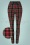 50s Tilly Tartan Trousers in Black and Red