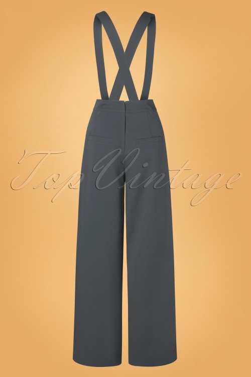 Banned Retro - 40s Diamond Trousers in Grey 4