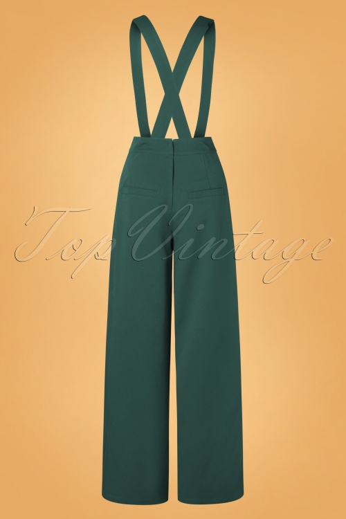Banned Retro - 40s Diamond Trousers in Green 4