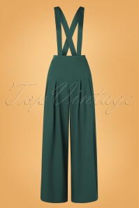 Banned Retro - 40s Diamond Trousers in Green