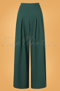 Banned Retro - 40s Diamond Trousers in Green 2
