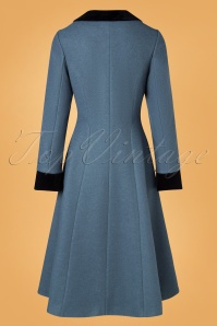 Banned Retro - 50s Her Highness Coat in Blue 4