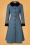 Banned Retro - Her Highness Coat Années 50 en Bleu