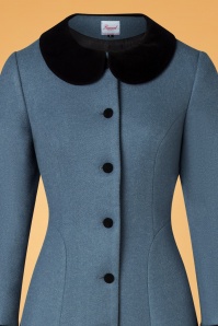 Banned Retro - 50s Her Highness Coat in Blue 2