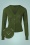 40s Heart Ajour Cardigan in Olive Green