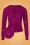 40s Heart Ajour Cardigan in Beaujolais Red