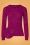 60s Bella Heart Ajour Top in Beaujolais Red