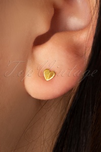 LULU Copenhagen - Heart Wings 1 Piece Gold Plated Earring