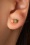 Double Colour Ball 1 Piece Gold Plated Earring en Vert et Corail