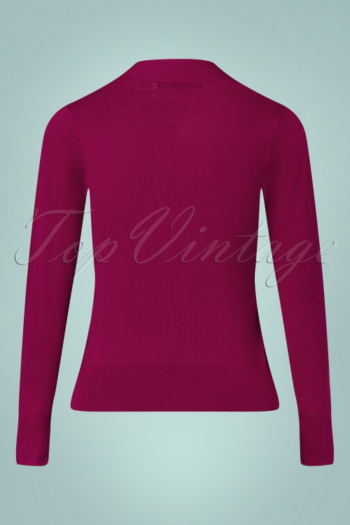 King Louie - 50s Ellen Bow Cottonclub Top in Beaujolais Red 4