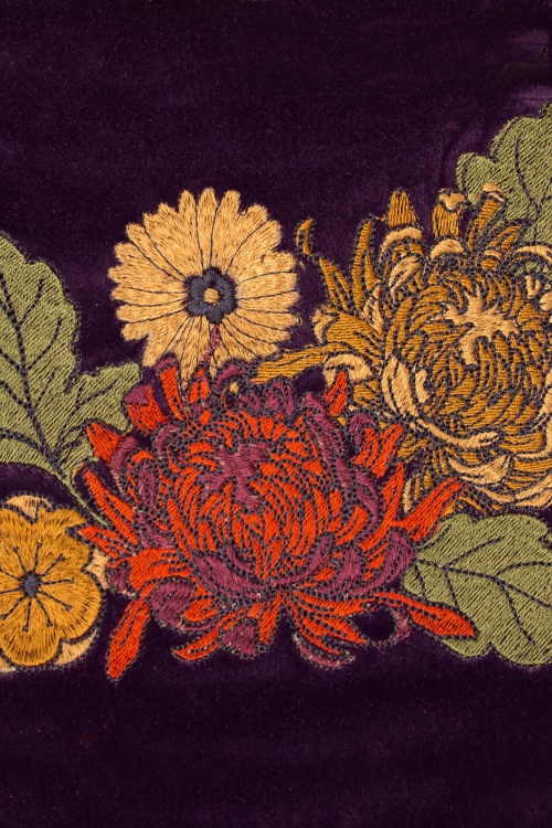 Powder - Vintage Flora Zip Pouch en Violet 3