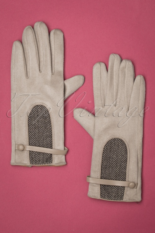Powder - 40s Genevive Gloves in Stone 2