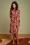Sheeva Temple Dress Années 70 en Rouge Minéral
