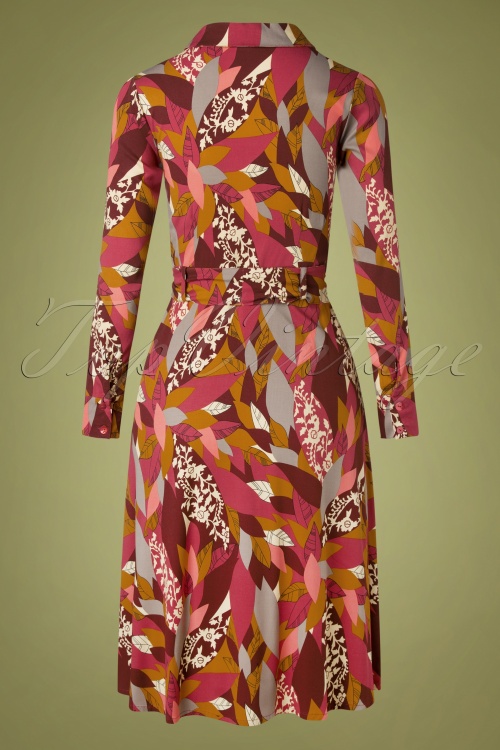 King Louie - 70s Sheeva Temple Dress in Mineral Red 6