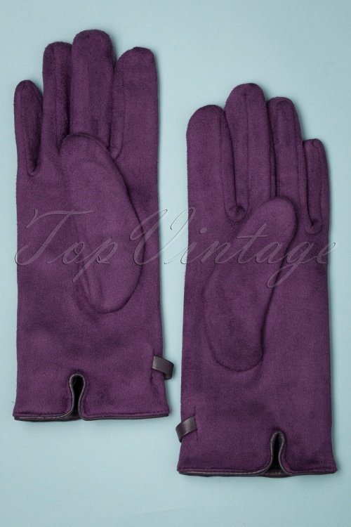 Powder - 40s Genevive Gloves in Damson Purple 3