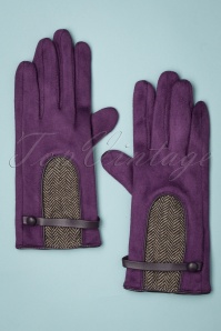 Powder - Genevive handschoenen in Damson paars 2