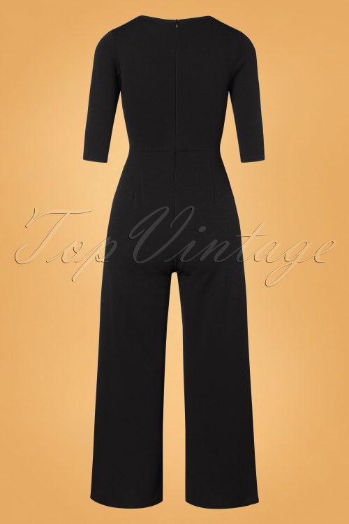 Vintage Chic for Topvintage - Pammy jumpsuit in zwart 4