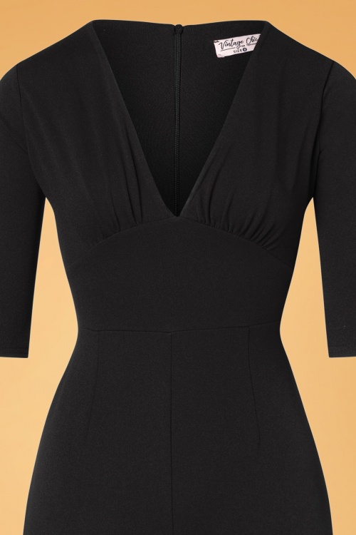 Vintage Chic for Topvintage - Pammy jumpsuit in zwart 2