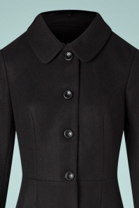 Vixen - 50s Erin Faux Fur Coat in Black 5