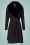 50s Kara Double Breasted Coat in Black 