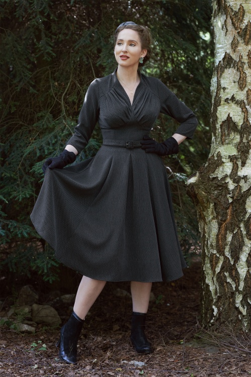 Miss Candyfloss 44137 Swing Dress Grey 20220826 020LW