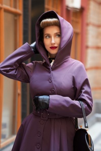 Miss Candyfloss - 50s Loris Violette Coat in Purple 3