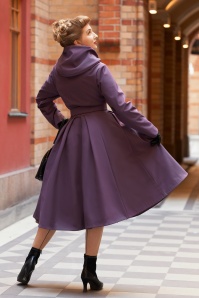 Miss Candyfloss - Loris Violette Coat Années 50 en Violet 4