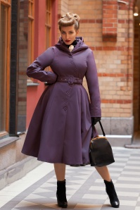 Miss Candyfloss - Loris Violette Coat Années 50 en Violet