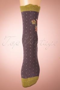 Powder - Vintage Fawn sokken in lila 2