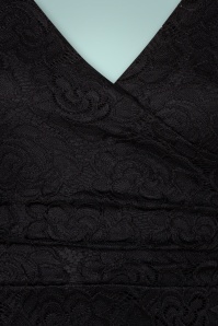 Vintage Chic for Topvintage - Graziela Lace pencil jurk in zwart 3