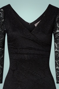 Vintage Chic for Topvintage - Graziela Lace pencil jurk in zwart 2